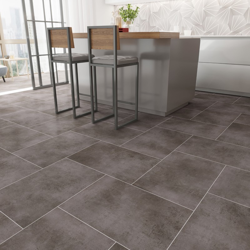 Cityscape Stone imitation LVT laid in a bathroom