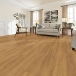 California oak effect LVT flooring laid in a living room