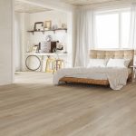 European oak effect LVT flooring laid in a bedroom
