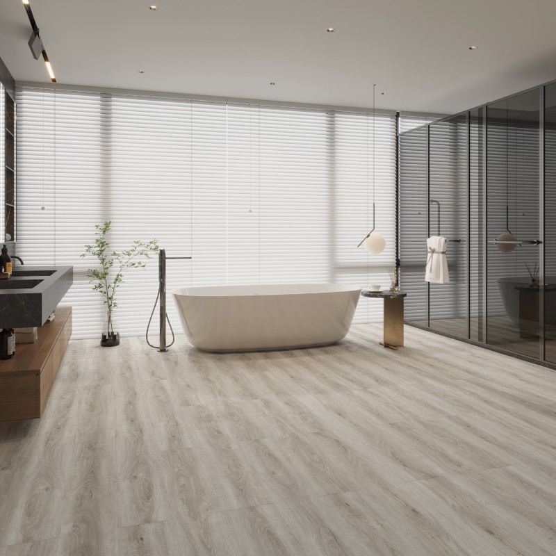 Pebble shore effect LVT flooring laid in a living room