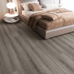 Urban dusk oak effect LVT flooring laid in a kitchen