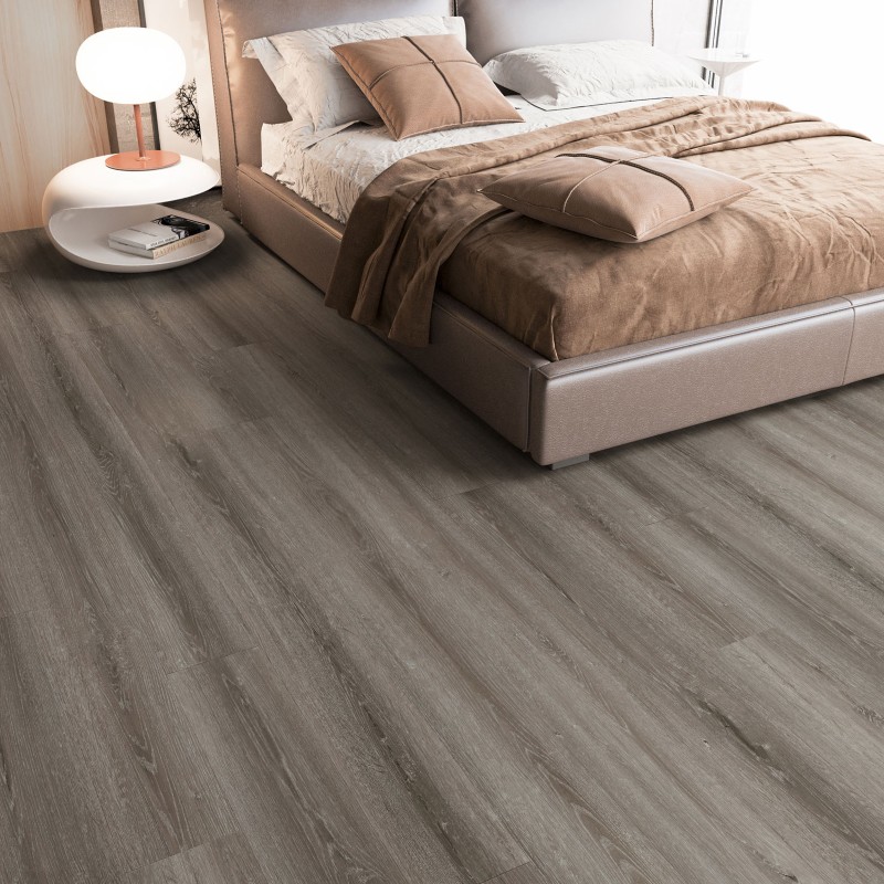 Urban dusk oak effect LVT flooring laid in a kitchen