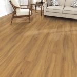 California oak effect LVT flooring laid in a kitchen