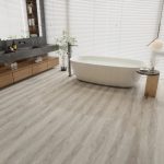 Pebble shore effect LVT flooring laid in a kitchen