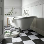Stones Marble Carrera Black flooring laid in a bathroom