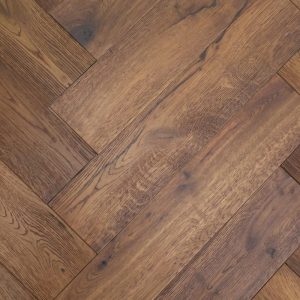 artisan eng oak herringbone antique brown, distressed & hardwax oiled 125x600