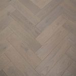 artisan eng oak herringbone click grey, brushed & uv oiled 150x600