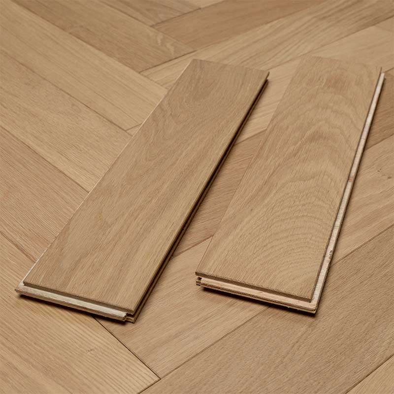 artisan eng oak herringbone invisible, light brushed & oiled 90x400 b