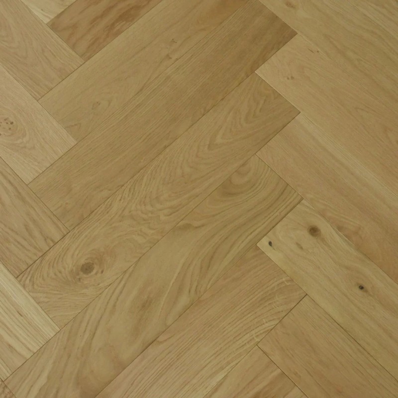 artisan eng oak herringbone natural, brushed & uv oiled 125x600