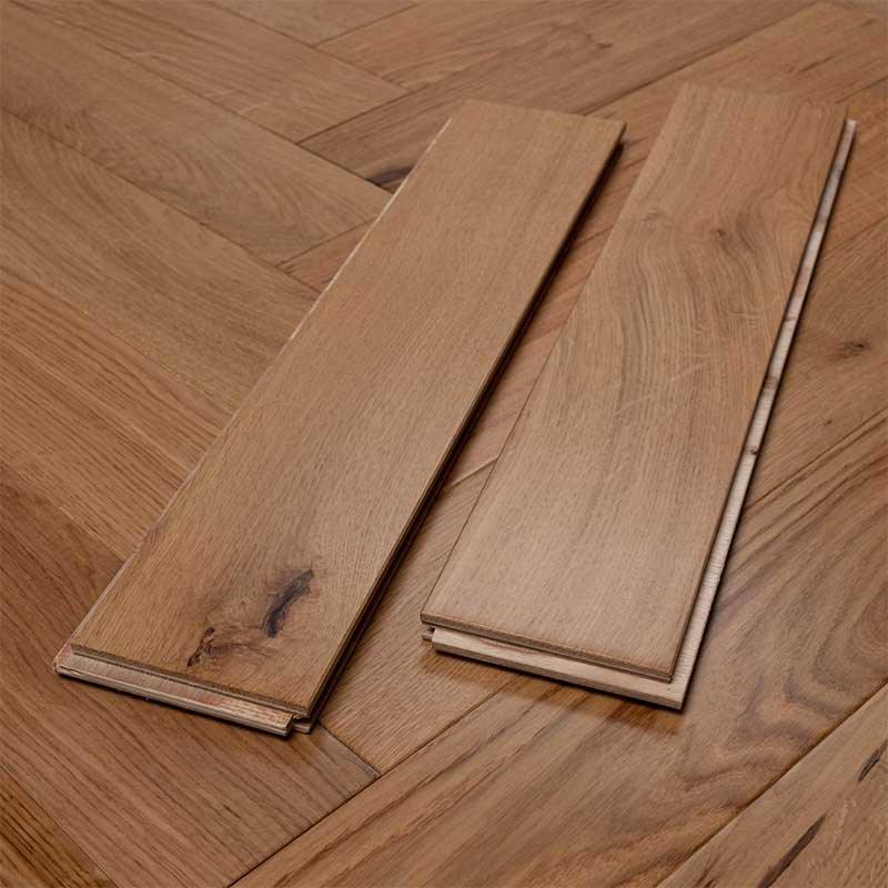 artisan eng oak herringbone natural, smooth & lacquered 90x450 b