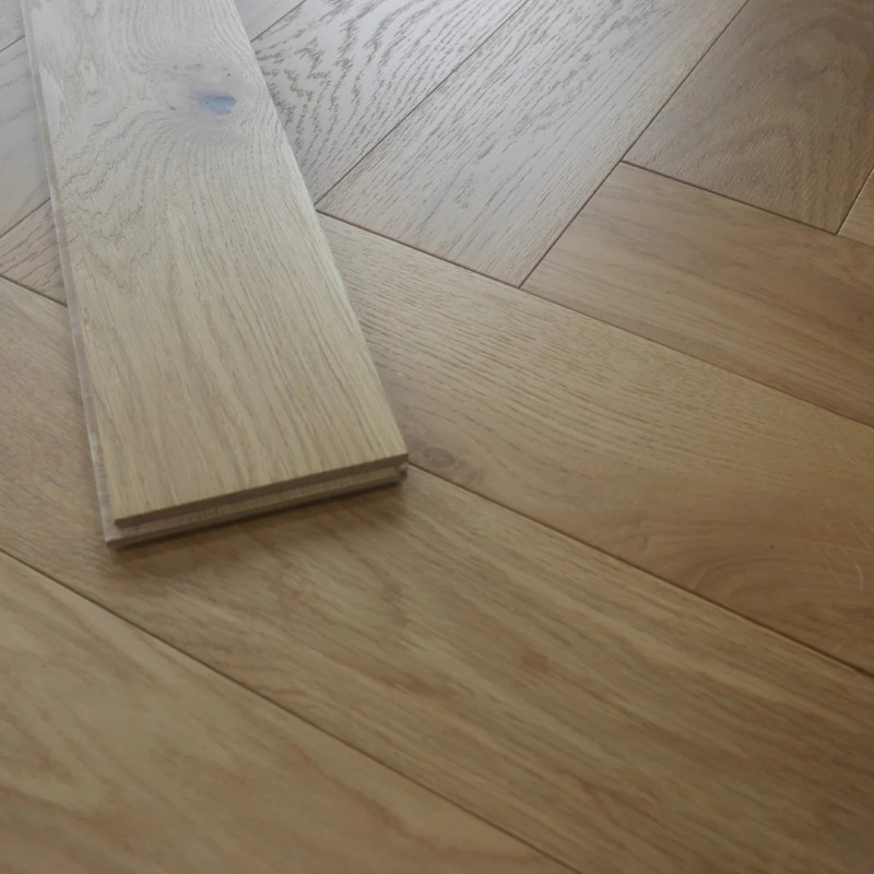 artisan eng oak herringbone prime natural, brushed & matt lacquered 125x600 b