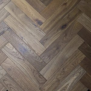 artisan eng oak herringbone smoked, brushed & uv oiled 90x450