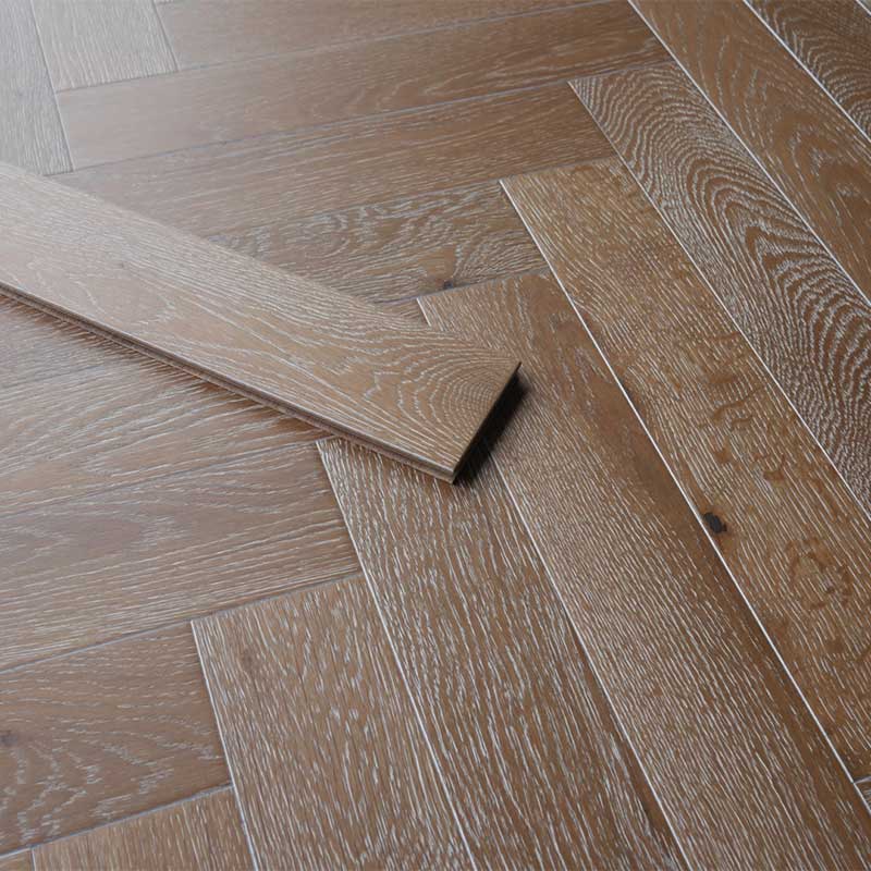 artisan eng oak herringbone smoked white, distressed & hardwax oiled 90x450 b