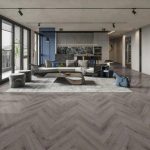 artisan laminate herringbone click midnight grey, light brushed & matt 101x606