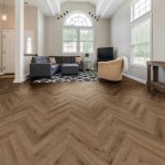 artisan laminate herringbone click smoked oak, light brushed & matt 101x606