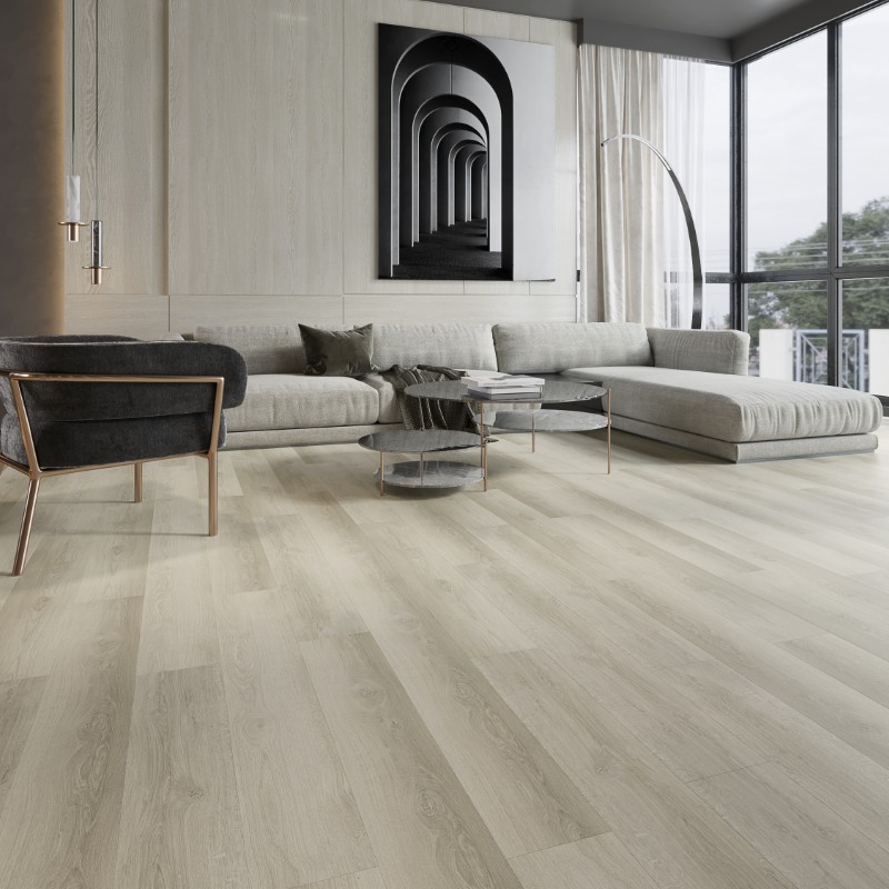 artisan spc plank click tranquil grey, matt 181x1220