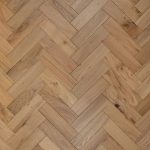 artisan solid oak herringbone natural, brushed & matt lacquered 90x300