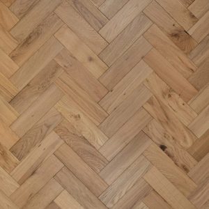 artisan solid oak herringbone natural, brushed & matt lacquered 90x300