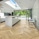 kahrs engineered oak large herringbone cc dim white