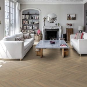 kahrs engineered oak large herringbone cc vintage white