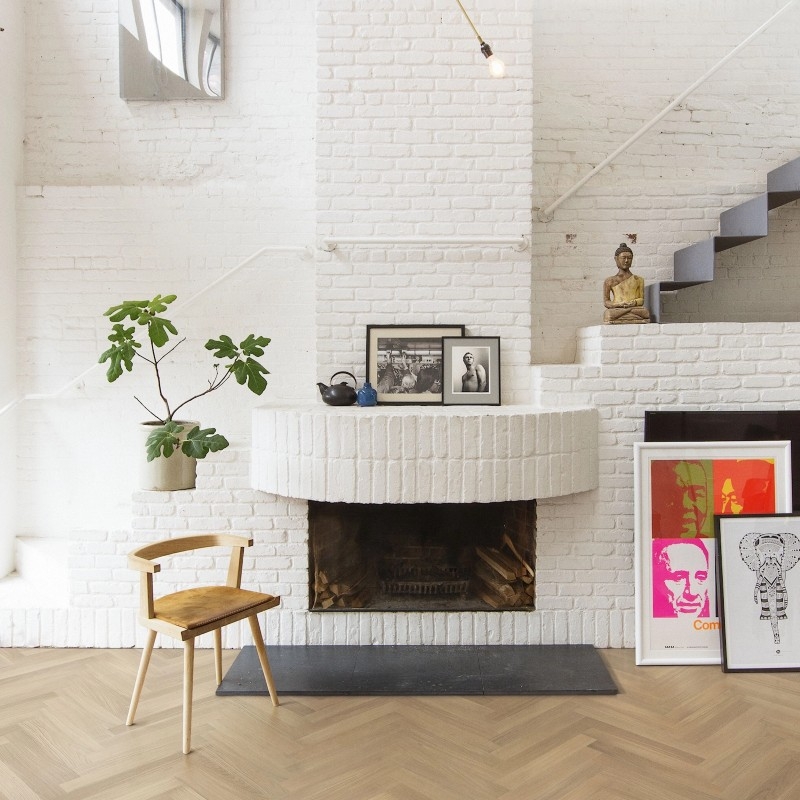 kahrs engineered oak studio herringbone ab white matt