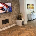 forest ridge engineered oak mayfair herringbone smoked & lacquered