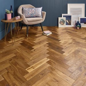 Forest Ridge Engineered Oak - Mayfair Herringbone Smoked & Oiled 15mm