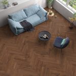 furlong laminate manor oak chocolate brown herringbone