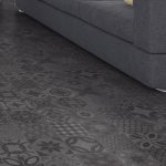 firmfit lvt encaustic tile victorian charcoal (cah 4077)